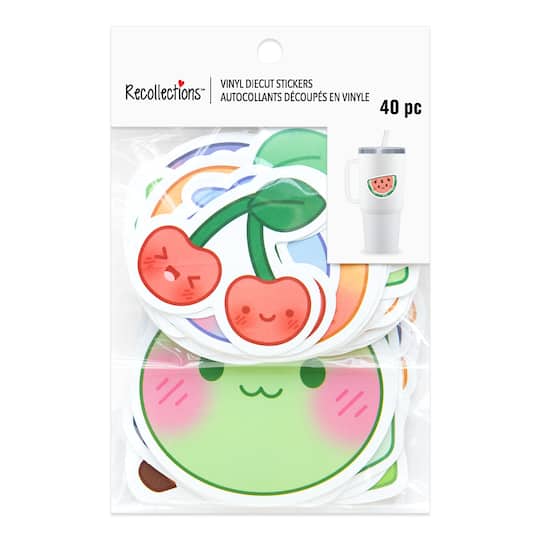 Kawaii Food Vinyl Die Cut Stickers by Recollections™